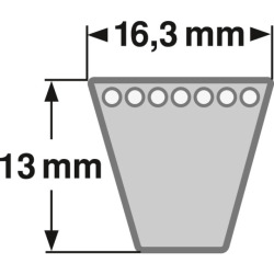 Schmalkeilriemen 13 x 16,3 mm Profil SPB 2680 Lw Gates Super HC ummantelt 